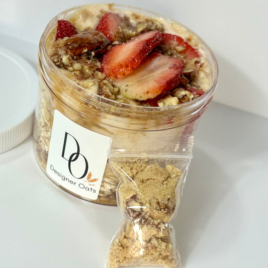 Overnight Oats: Strawberry Cheesecake